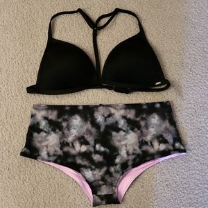 PINK GYM TO SWIM TOP AND BOTTOM